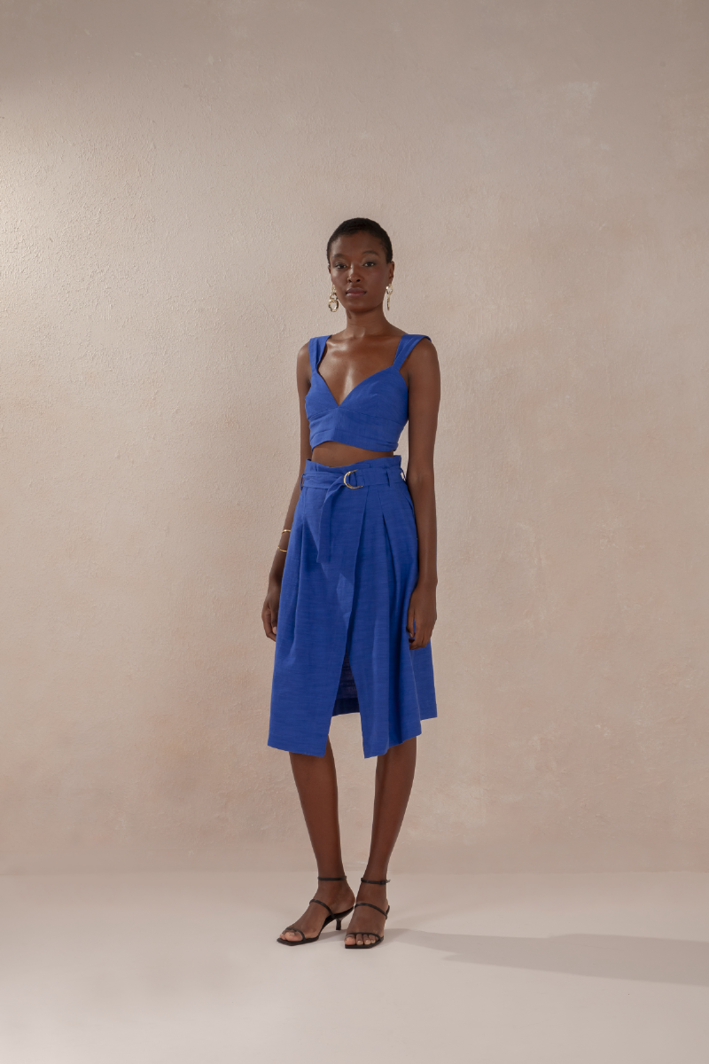 Top Farrapos Azul Ara Bleu