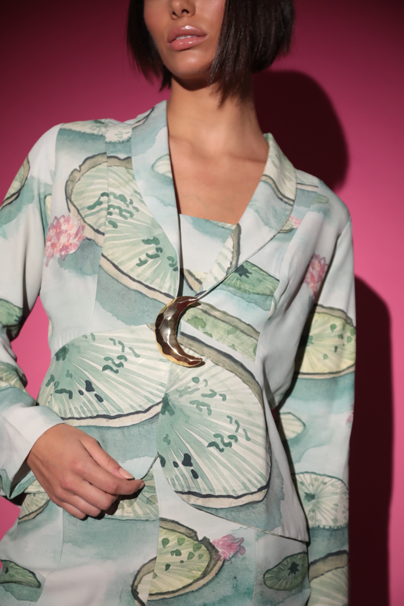 Blazer Lua Estampa Vitória-Régia