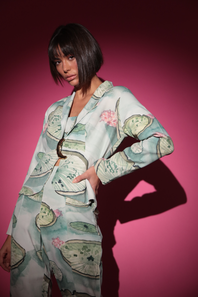 Blazer Lua Estampa Vitória-Régia