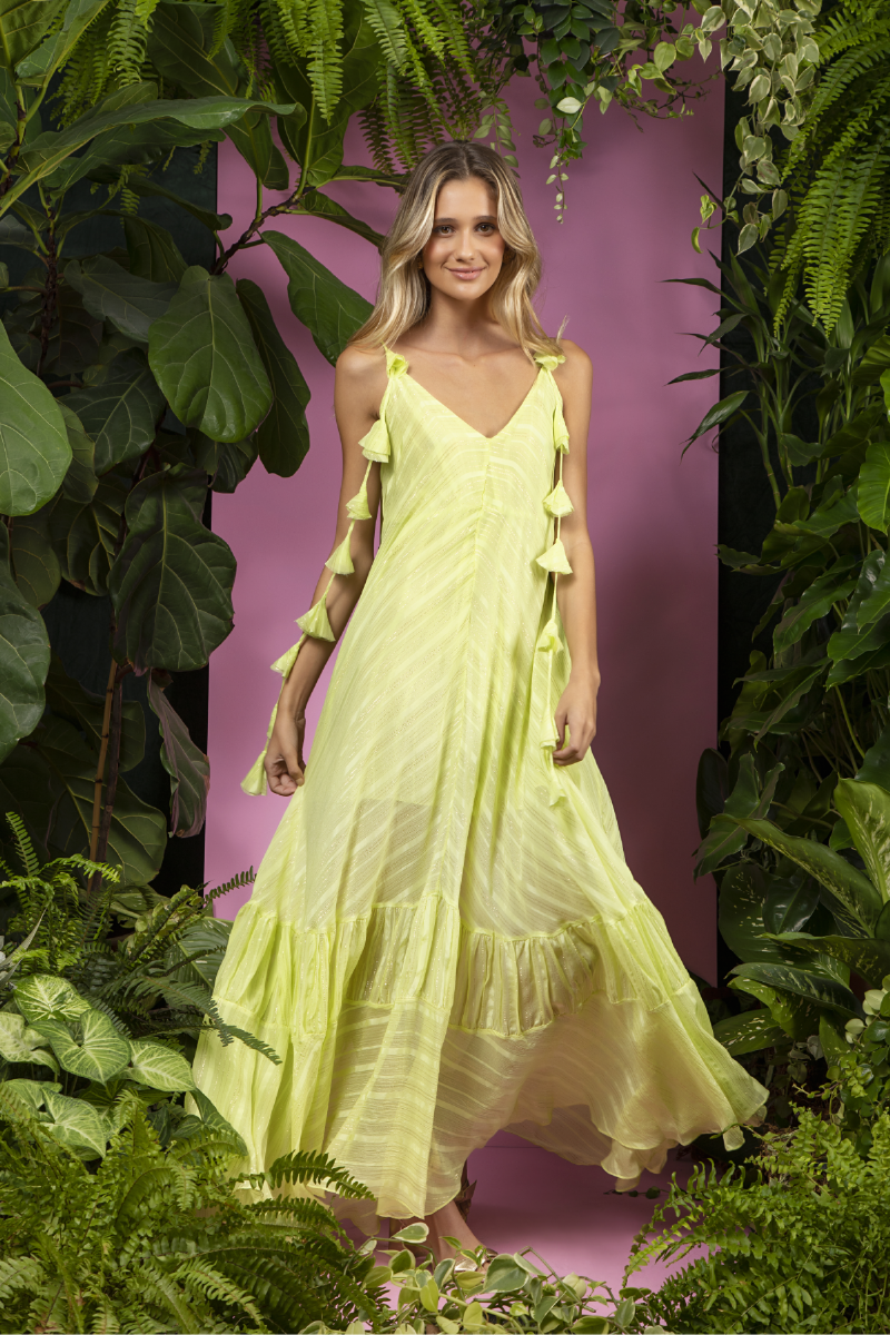 Vestido Estrela Verde Lima