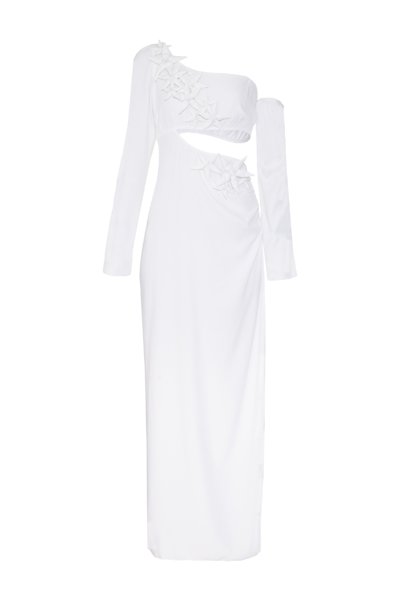 Vestido Floral Cafezal Branco