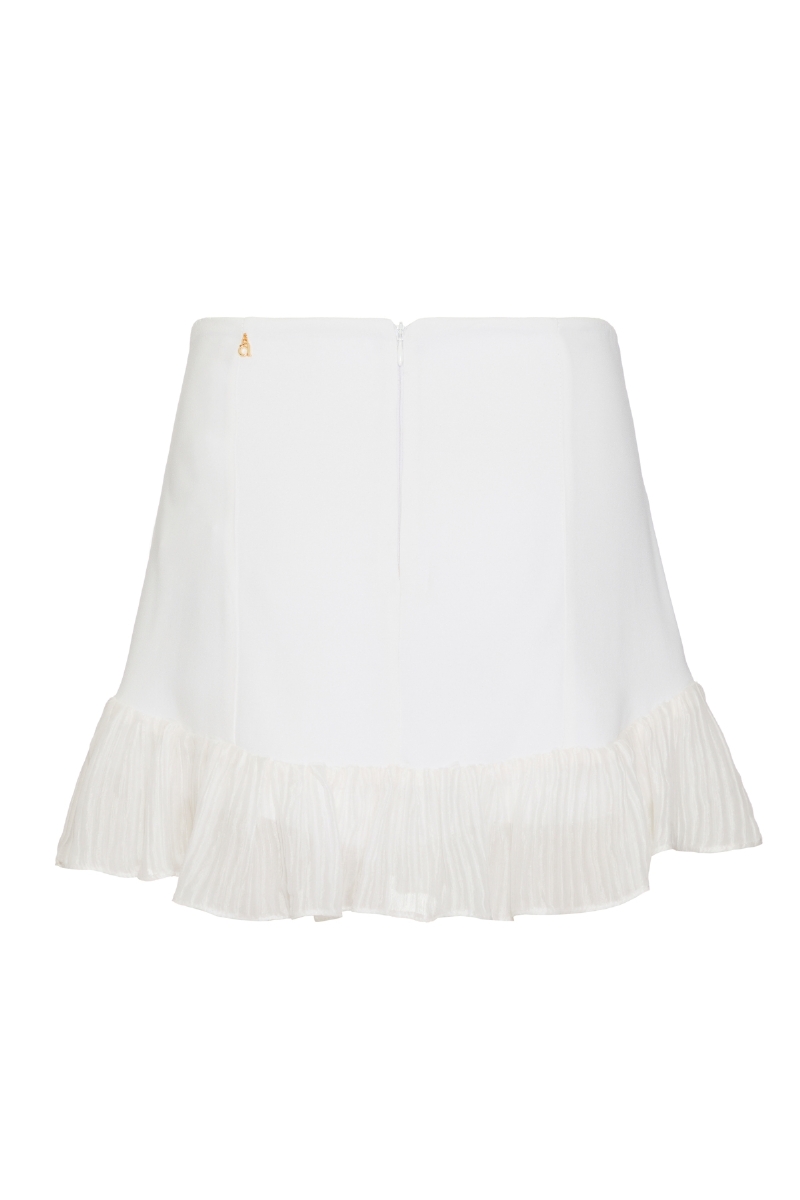 Short Saia Voluta Branca