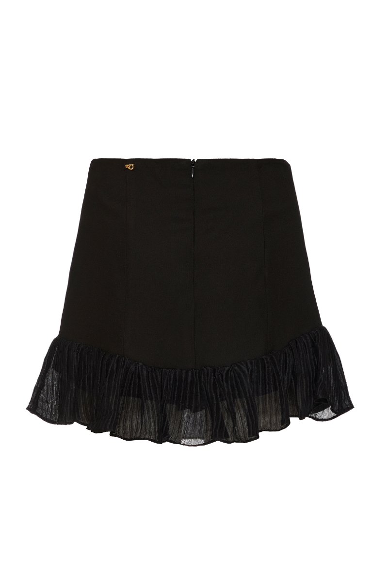Short Saia Voluta Preta