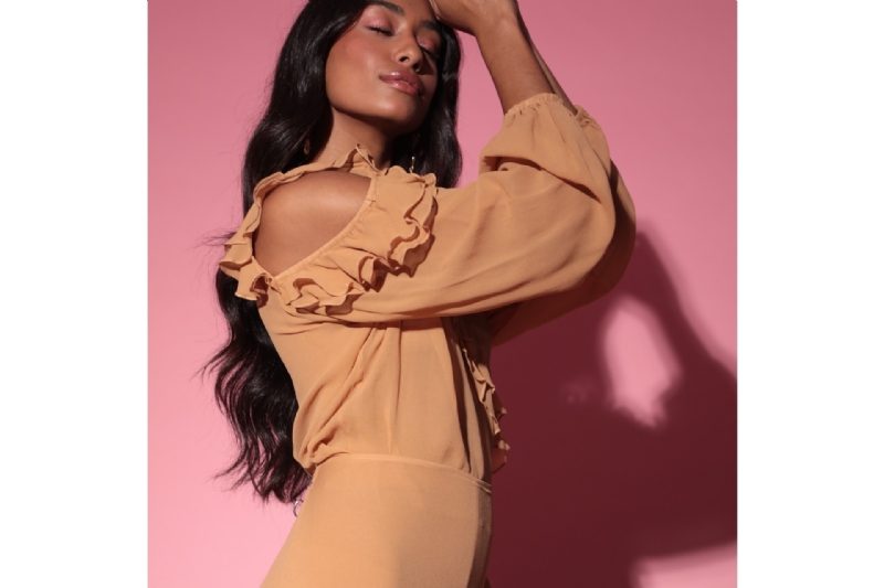 Blusa Cacau em Seda Bege