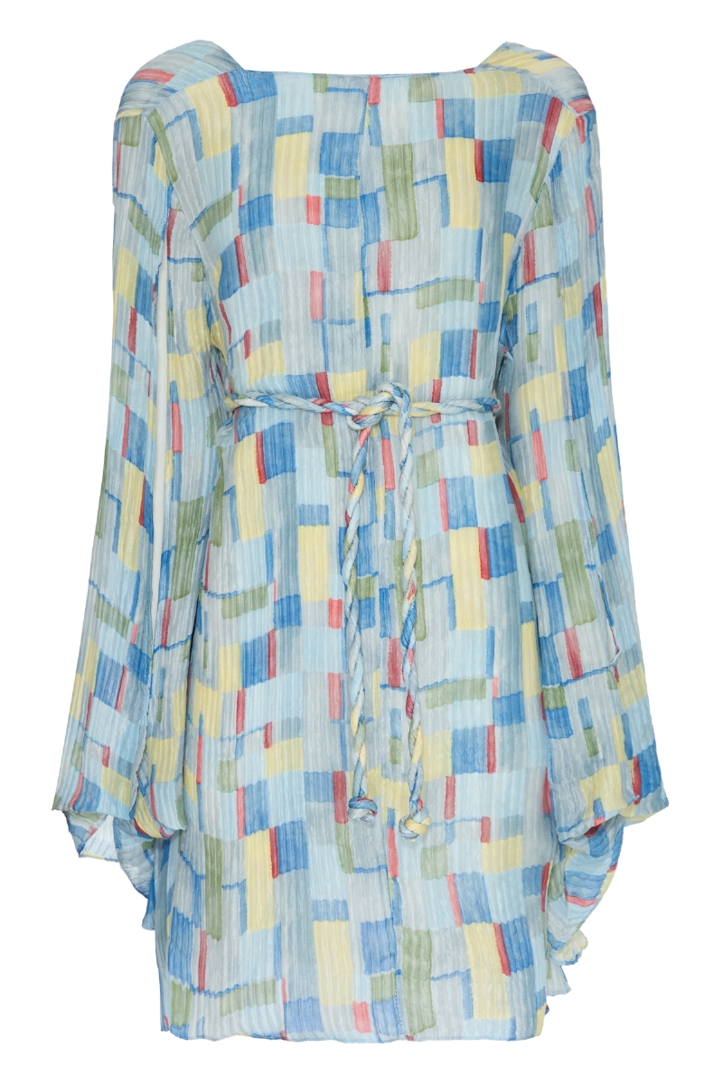 Vestido Lygia Estampa Colunas