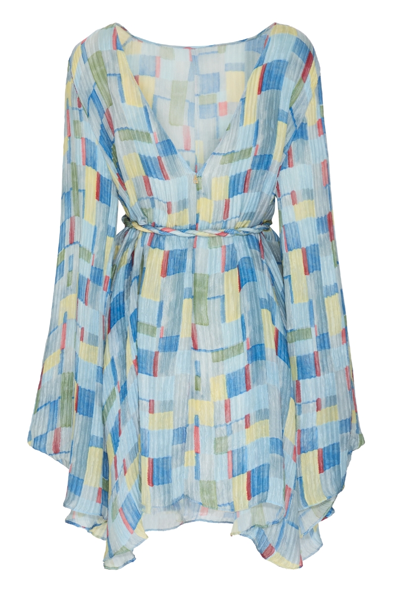 Vestido Lygia Estampa Colunas