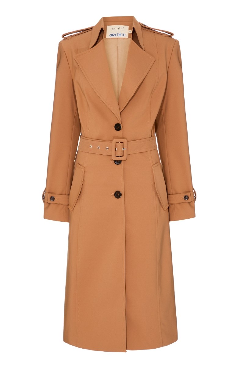 Trench Coat Longo Caramelo