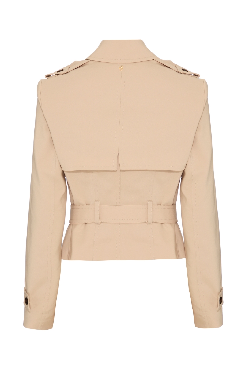 Casaco Trench Coat Curto Bege