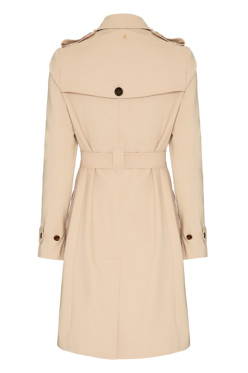 Trench Coat Médio Bege