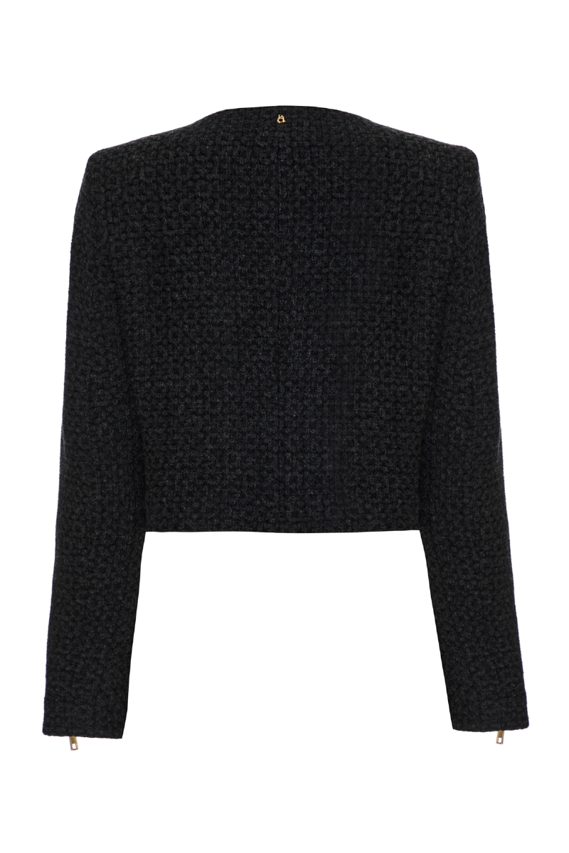 Casaco Clássico Preto Mescla