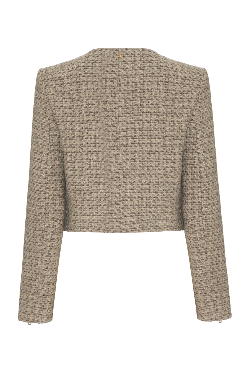 Casaco Clássico Bege Mescla