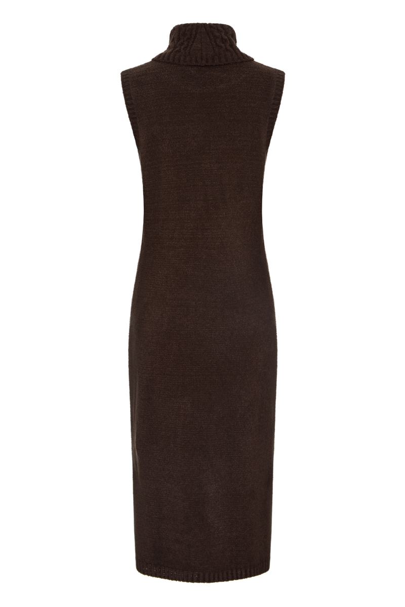 Vestido Tricot Casulo Marrom