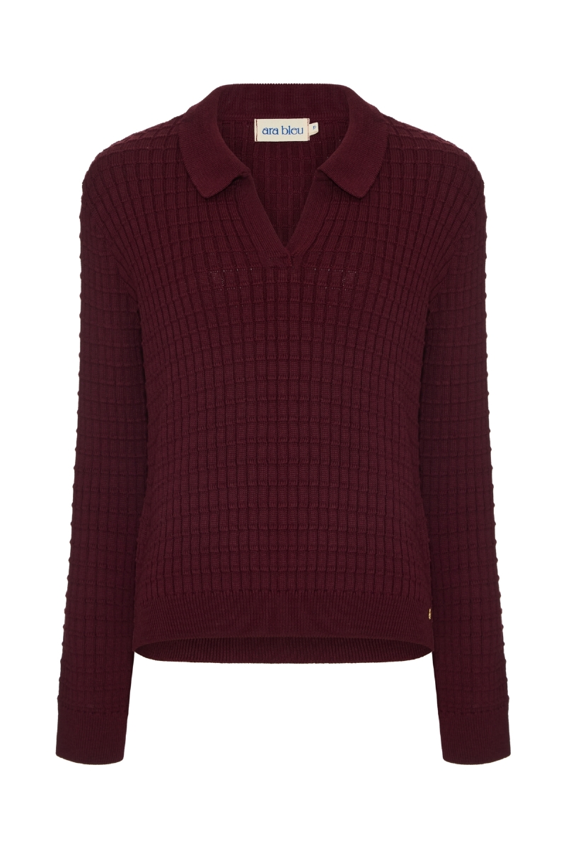 Conjunto de Tricot Enlace Bordô