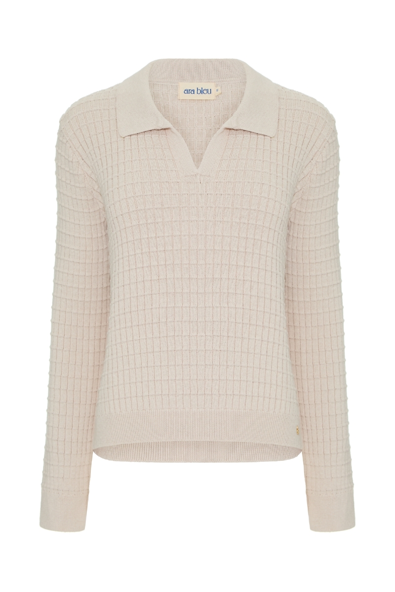 Conjunto de Tricot Enlace Bege