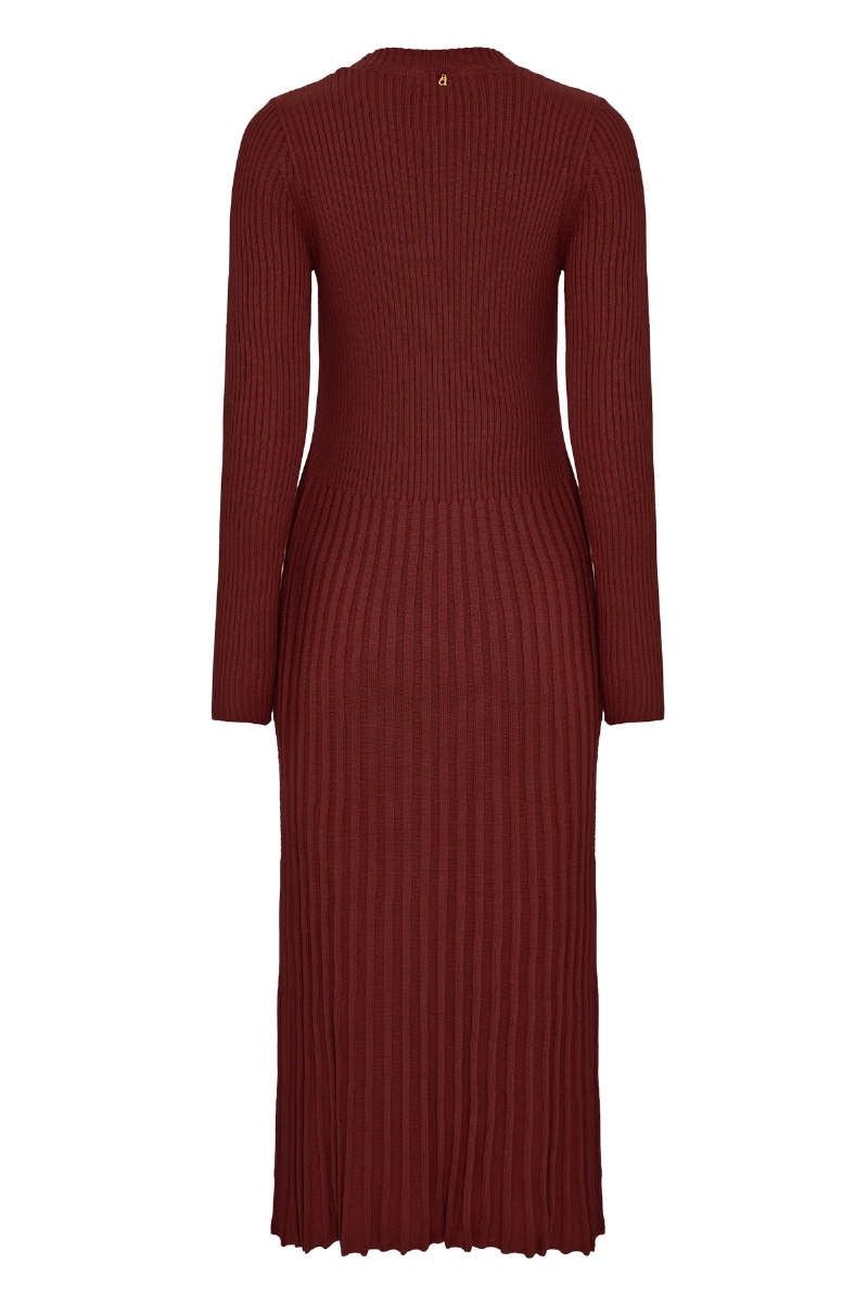 Vestido Tricot Pousada Bordô